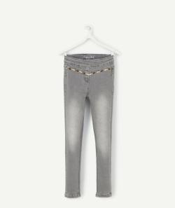 Pantalon tregging fille gris en coton biologique - 12 A