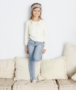 Louise le jean skinny bleu clair avec rivets en coeur - 12 A