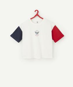 T-shirt oversize fille aux couleurs de la france en fibres recyclées - XXS