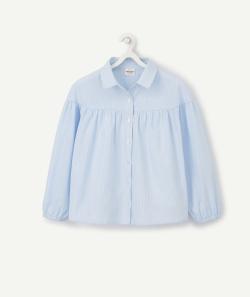 Chemise rayée bleu pailletée fille - 8 A