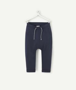 Pantalon sarouel bébé garçon en fibres recyclées bleu marine - 1 M