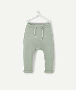 Pantalon sarouel en fibres recyclées vert bébé garçon - 1 M