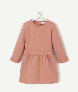 Robe bébé fille en fibres recyclées rose pailletée - 18 M