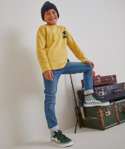 Louis le pantalon skinny garçon en denim bleu low impact - 4 A