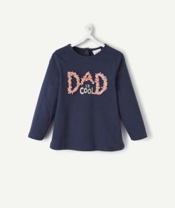 T-shirt en fibres recyclées avec message en relief bébé fille - 9 M