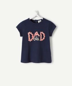 T-shirt en fibres recyclées avec message en relief bébé fille - 6 M