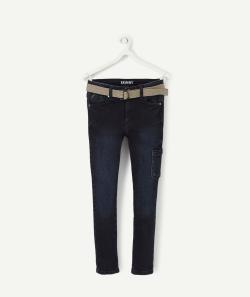 Le jean skinny bleu nuit avec ceinture verte incluse - 10 A