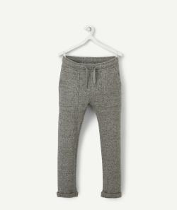 Pantalon de jogging garçon en molleton gris chiné - 7 A