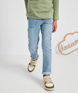 Pantalon coupe skinny garçon en denim bleu low impact - 4 A