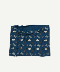 Le snood bleu avec lettres - TU