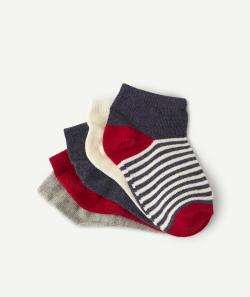 Lot de 5 chaussettes colorées et rayées bébé garçon - 18-20