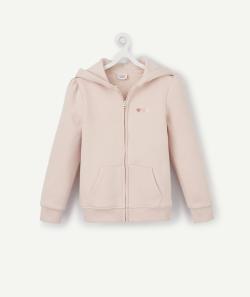 Le gilet rose zippé avec capuche et coeurs - 14 A