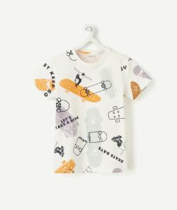 T-shirt manches courtes garçon en coton bio imprimé skate - 3 A