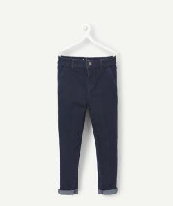 Pantalon relaxed garçon en denim bleu foncé low impact - 7 A
