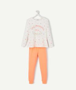 Le pyjama blanc et orange en fibres recyclées - 6 A