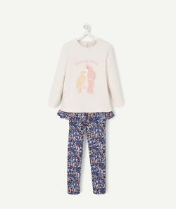 Le pyjama rose et bleu fleuri en coton biologique - 2 A