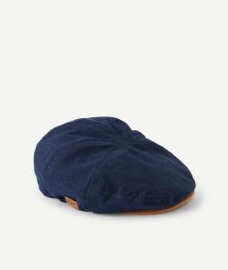 Casquette gavroche bébé garçon bleu marine et marron - 9-18M
