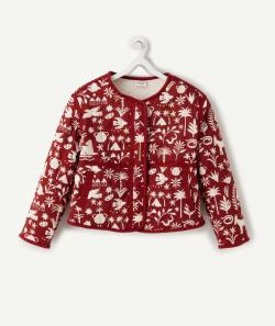 Veste matelassée fille en fibres recyclées imprimé égyptien - 12 A