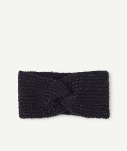Bandeau en tricot bleu marine et brillant fille - 8-14 A