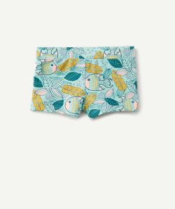 Le boxer de bain en fibres recyclées avec poissons bleus - 12 M