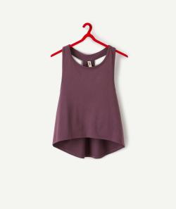 Le débardeur de sport violet en coton biologique - S
