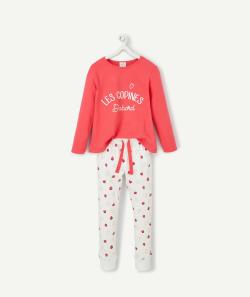Le pyjama rose et blanc avec motifs à coeurs - 14 A