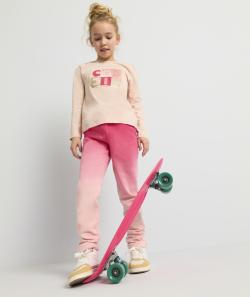 Jogging fille en fibres recyclées dégradé rose - 2 A