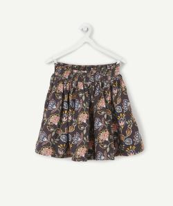 Jupe fille en viscose responsable tournante et fleurie - 2 A