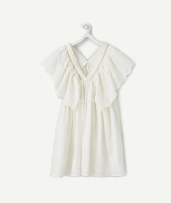 La robe écrue avec broderie anglaise et liserés pailletés - 8 A