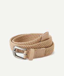 La ceinture tressée beige - 60-65