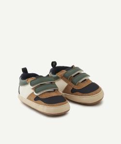 Chaussons style baskets à scratchs bébé garçon kaki - 12-18 M