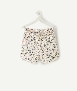 Le short écru en coton imprimé fleuri - 7 A