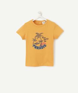 Le t-shirt orange avec paresseux en coton biologique - 1 M