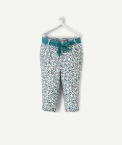 Le pantalon fluide fleuri avec ceinture en broderie anglaise - 12 M