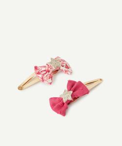 Le lot de 2 barrettes couleur dorée avec noeuds et étoiles - TU