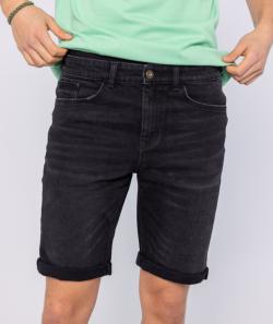 Le bermuda slim noir en coton avec poches - XS