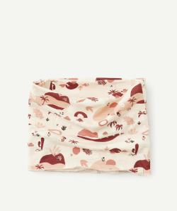 Le snood double tour rose imprimé - TU