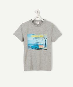 Le t-shirt gris avec photo de vacances en coton biologique - 3 A