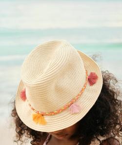 Le chapeau de paille aux détails pailletés et pompons - 55