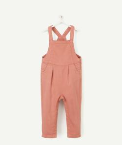 Salopette rose bébé fille en viscose responsable - 18 M