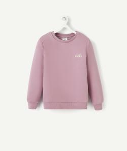 Sweat fille violet avec message brodé sur le cœur - 3 A