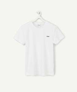 T-shirt garçon en coton blanc avec logo tao floqué - 3 A