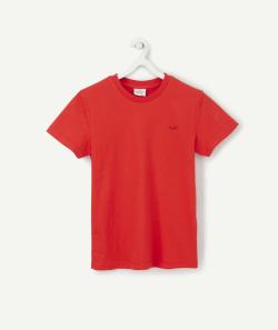 T-shirt garçon en coton rouge avec logo tao floqué - 5 A