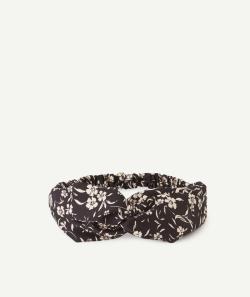Le bandeau noir et blanc fleuri - TU