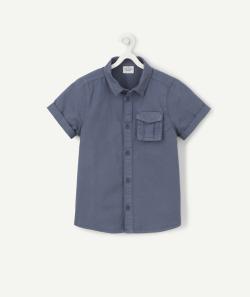 La chemise bleue en coton manches courtes - 4 A