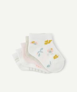 Lot de 5 paires de socquettes bébé fille unies et pailletées - 15-17