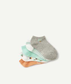 Lot de 5 chaussettes garçon unies et imprimées thème surf - 38-40
