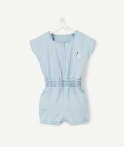 Combishort en denim low impact bébé fille - 6 M