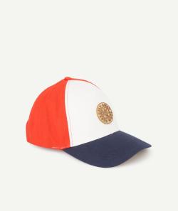Casquette garçon tricolore avec patch en gomme - 4-6 A