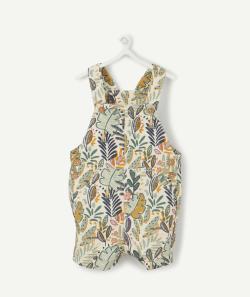 La salopette imprimé tropical en coton - 3 M